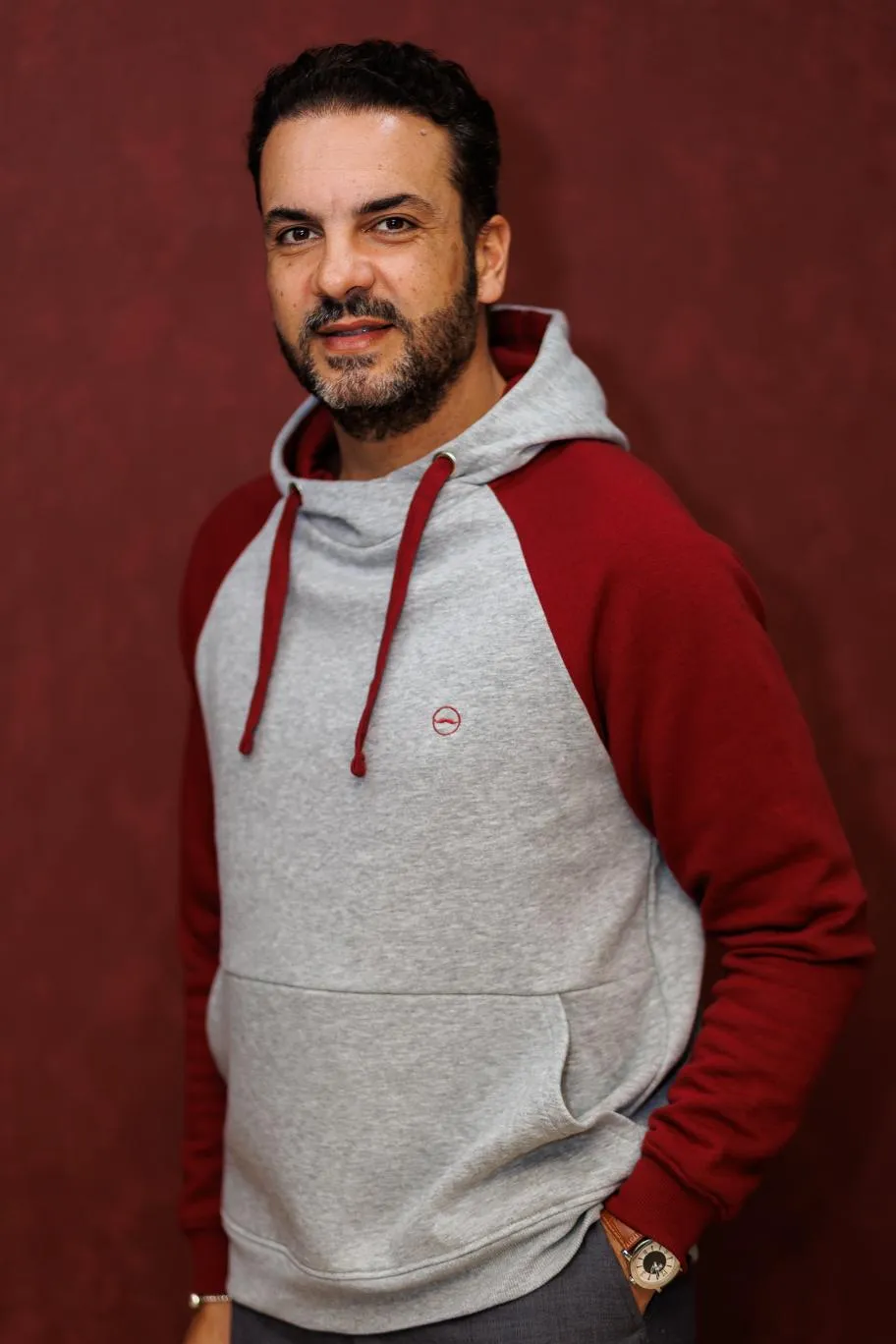 Sudadera Bigot con Capucha Burdeos | Kiko Bigot