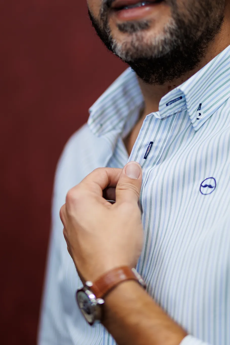 Camisa a Rayas Verdes y Celestes | Kiko Bigot