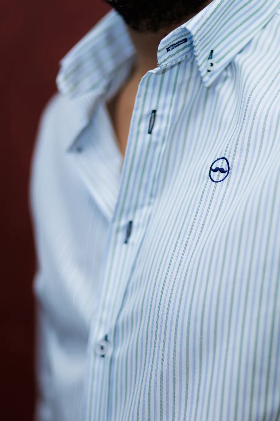 Camisa a Rayas Verdes y Celestes | Kiko Bigot