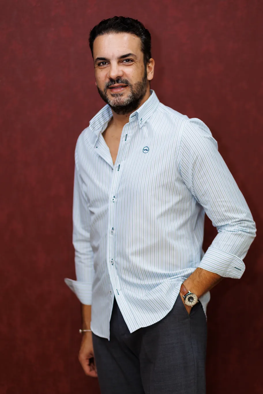 Camisa a Rayas Verdes y Celestes | Kiko Bigot