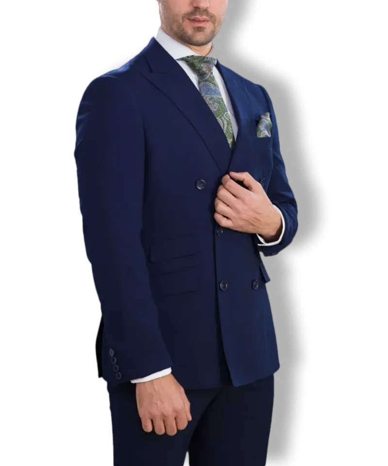 Traje Cruzado Sierpe Azul Marino | Kiko Bigot