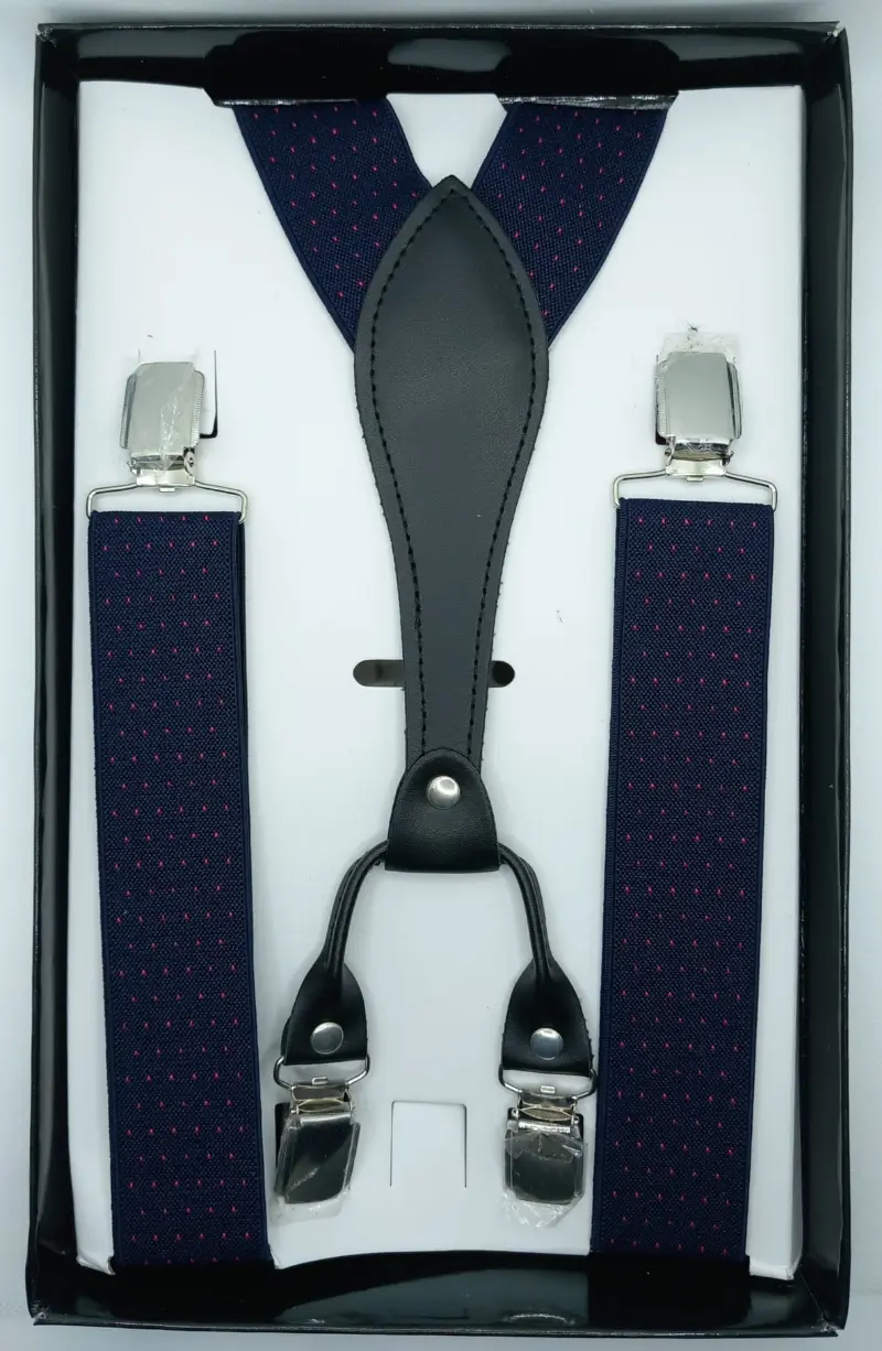 Tirantes Marino Puntos Rosa | Kiko Bigot