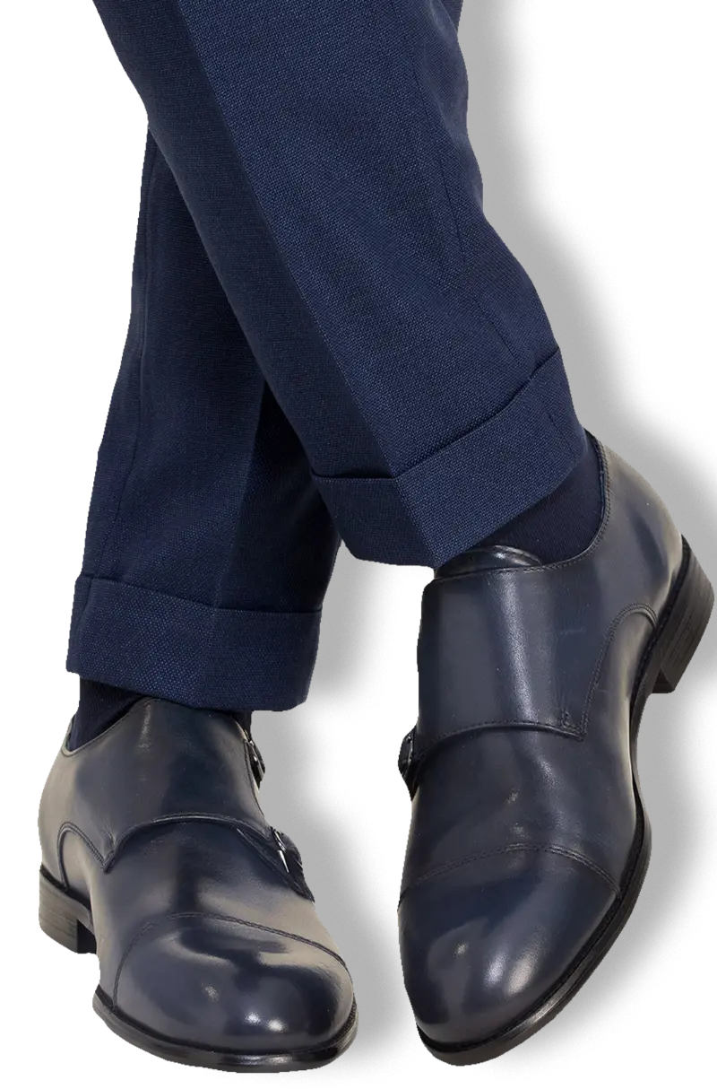 Zapatos Hebilla Piel Azul Marino | Kiko Bigot