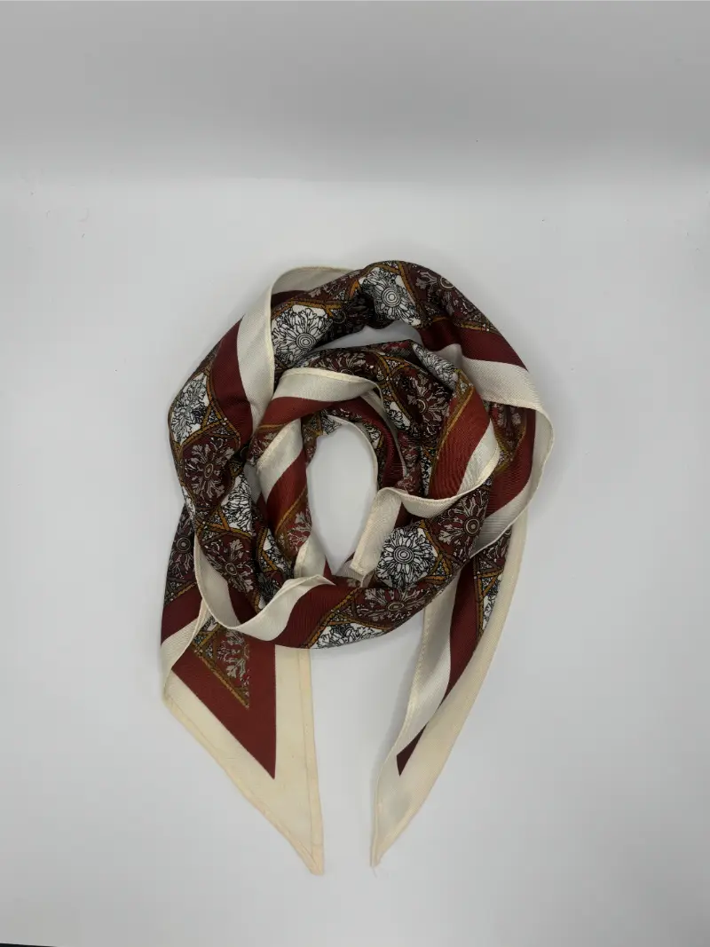 Fular Burdeos y Beige | Kiko Bigot